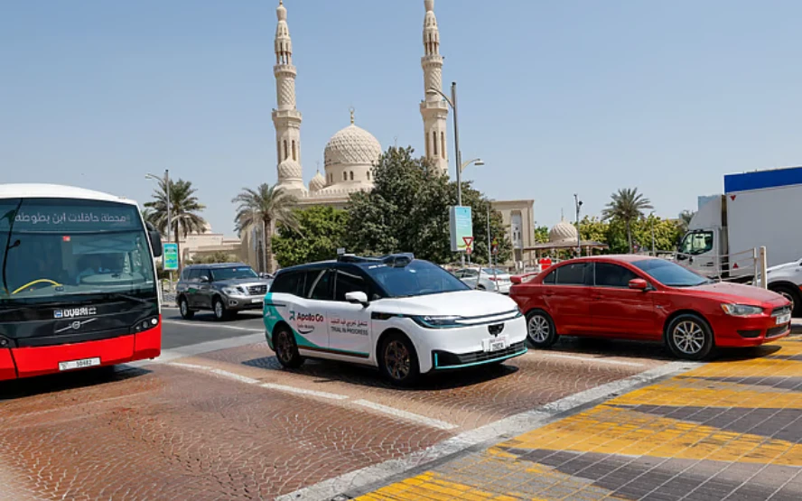 Baidu robotaxi safety Dubai 2025