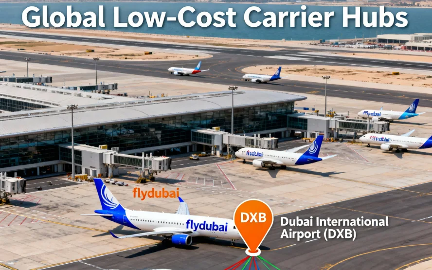 Dubai International Airport low-cost carrier hub 2025