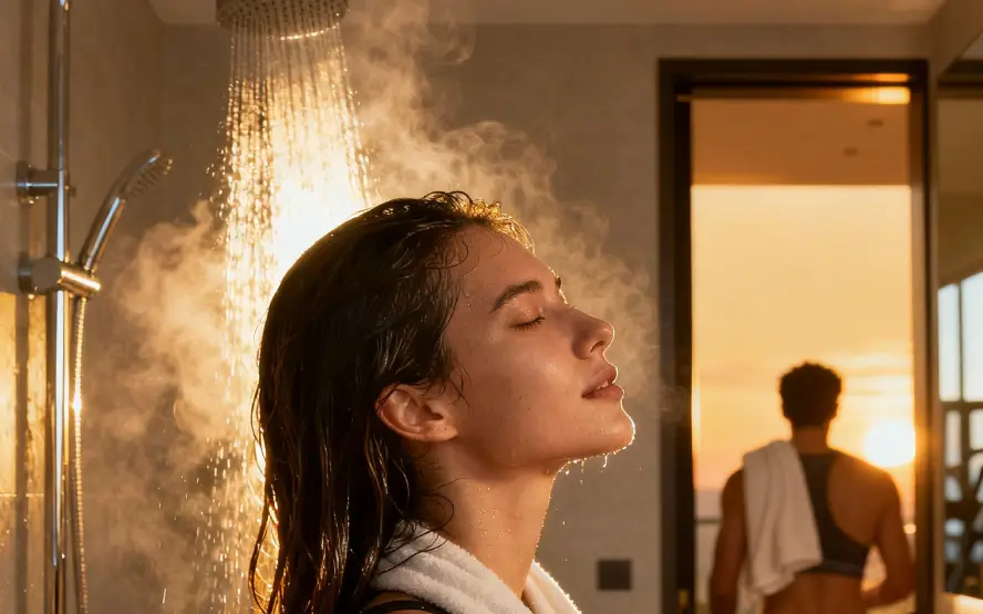 Morning shower vs evening shower UAE