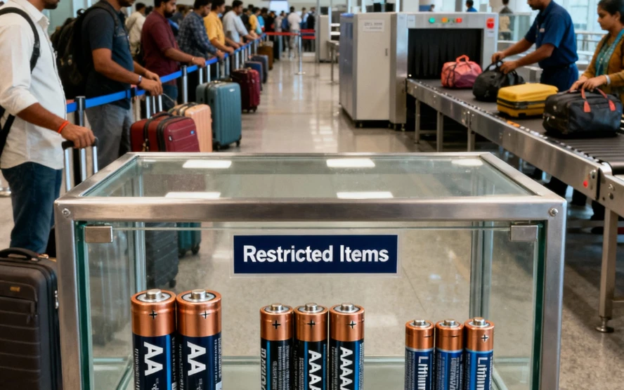 Indian airports battery restrictions