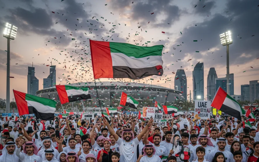 UAE Fans Doha World Cup Playoff Show Support