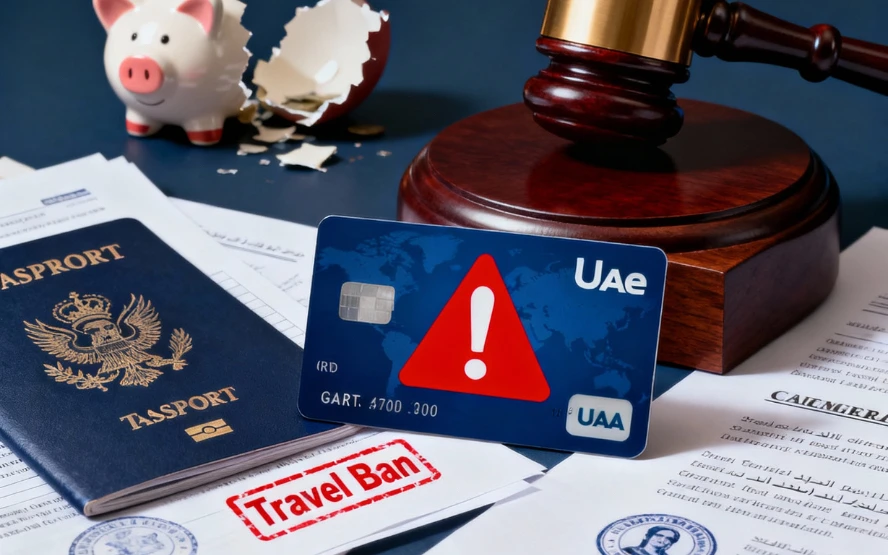UAE credit card default laws 2025