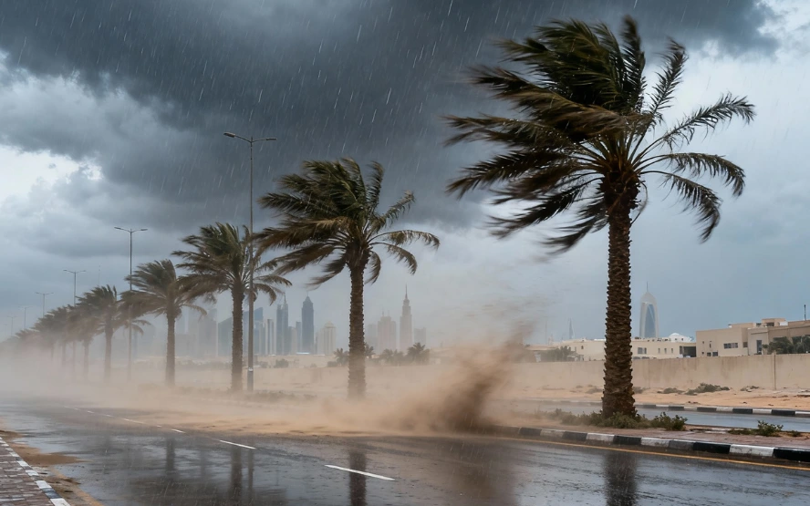 UAE weather update weekend hail rain