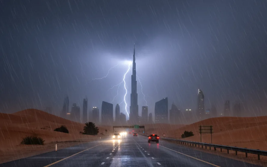 Dust And Rain Across UAE - Gulf Repost