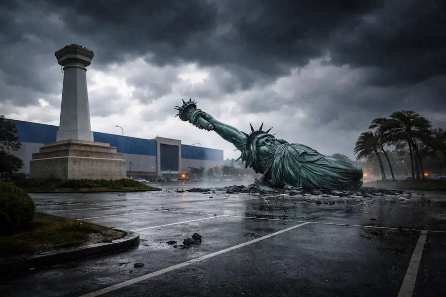 Brazil Statue of Liberty Collapse