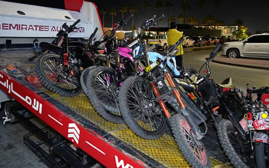 Dubai Police Seize 90 E-Bikes