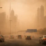 Dubai sandstorm 2025 visibility drops strong winds UAE Gulf Repost