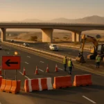 Emirates Road slip road closure