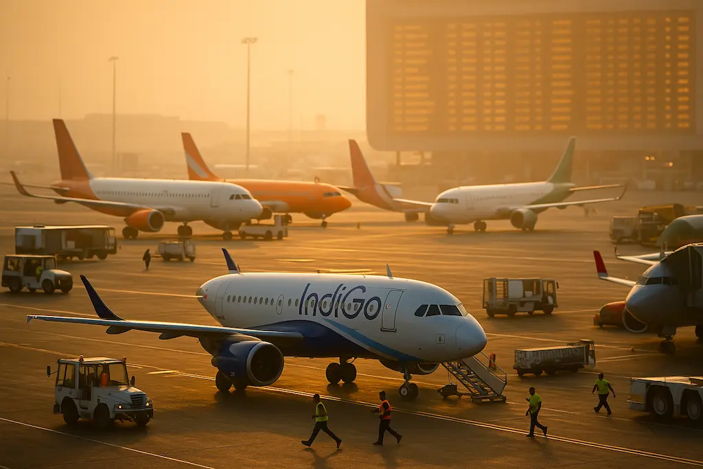 IndiGo flight cancellations airlines poised to absorb 110 daily flights at Indian airport