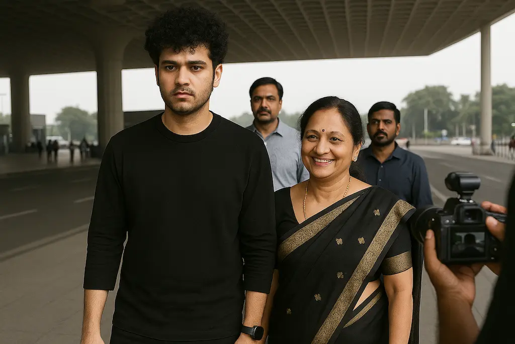 Palash Muchhal Mumbai airport appearance December 2025