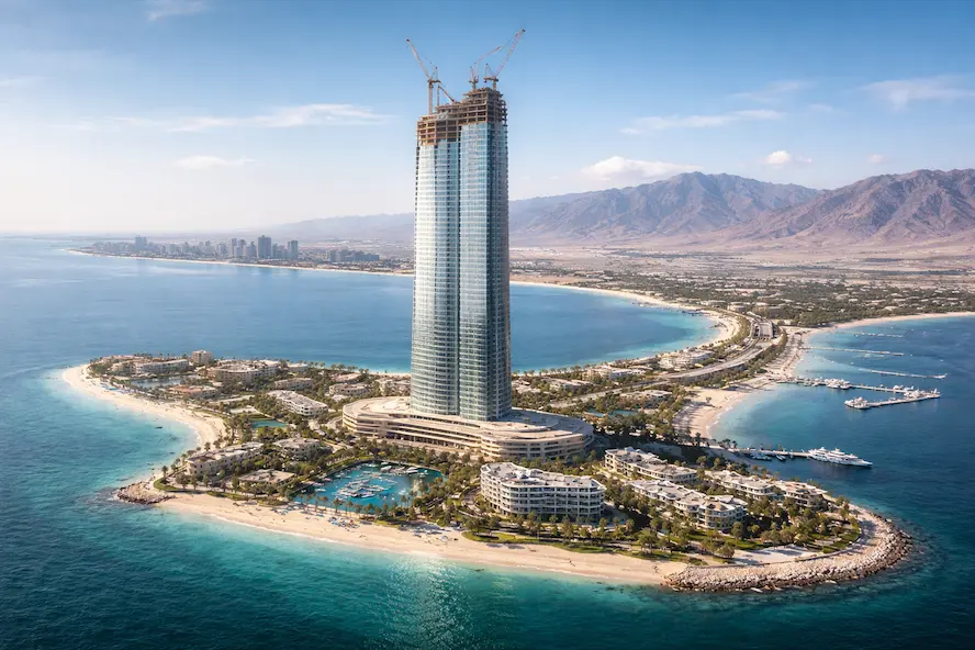 Wynn Al Marjan Island Tower Tops Out