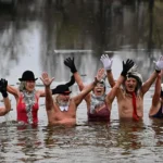 New Years Day Icy Dip Europe