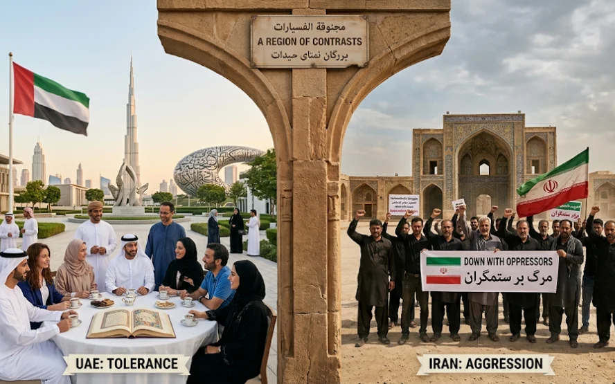 UAE Tolerance Vs Iran Aggression