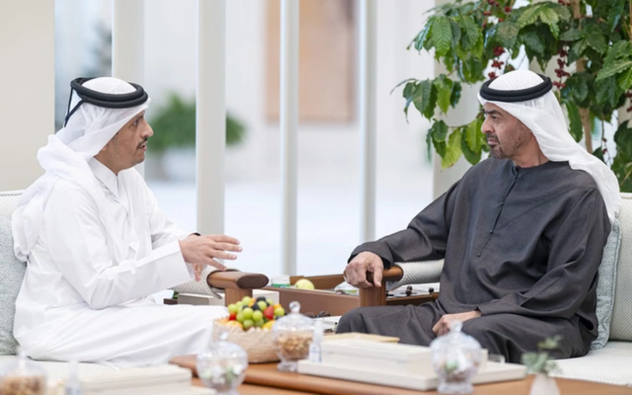 Qatar PM UAE President Meeting